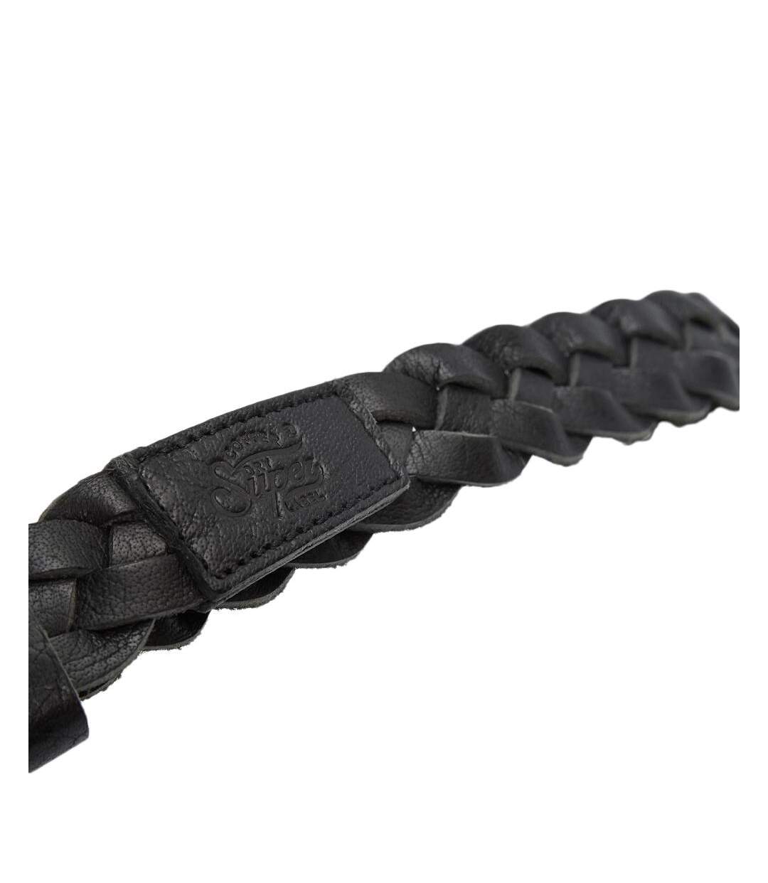 Ceinture noire femme superdry woven belt - l-2
