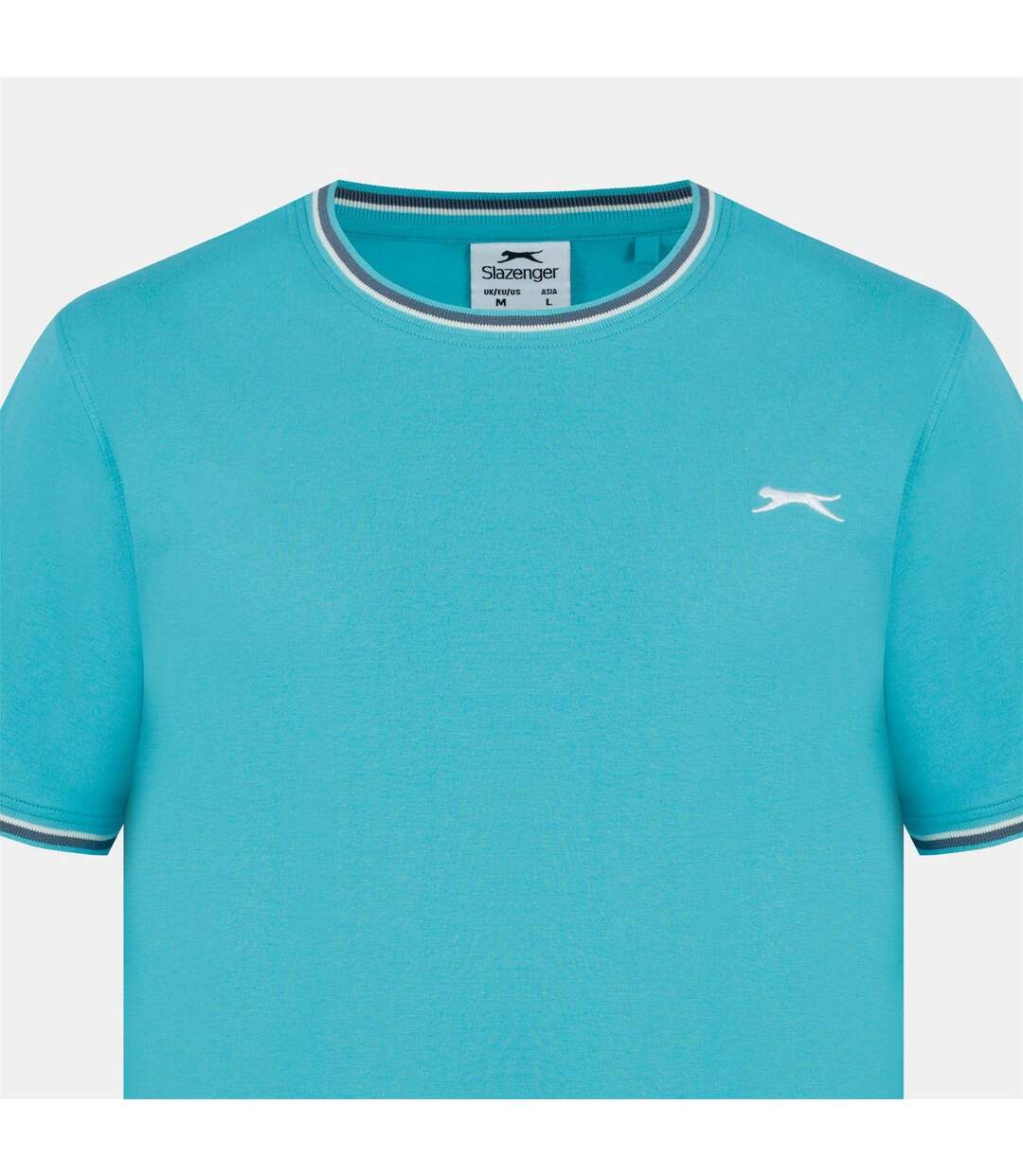 T-shirt Homme Bleu Sarcelle Clair Slazenger-4