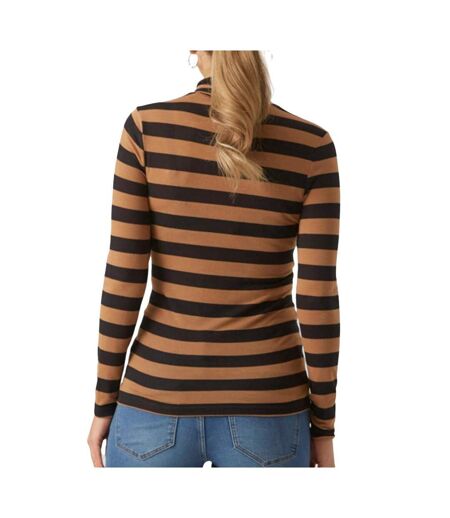 T-shirt manches longues orange/noir femme mamalicious nellie