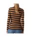 T-shirt manches longues orange/noir femme mamalicious nellie-2