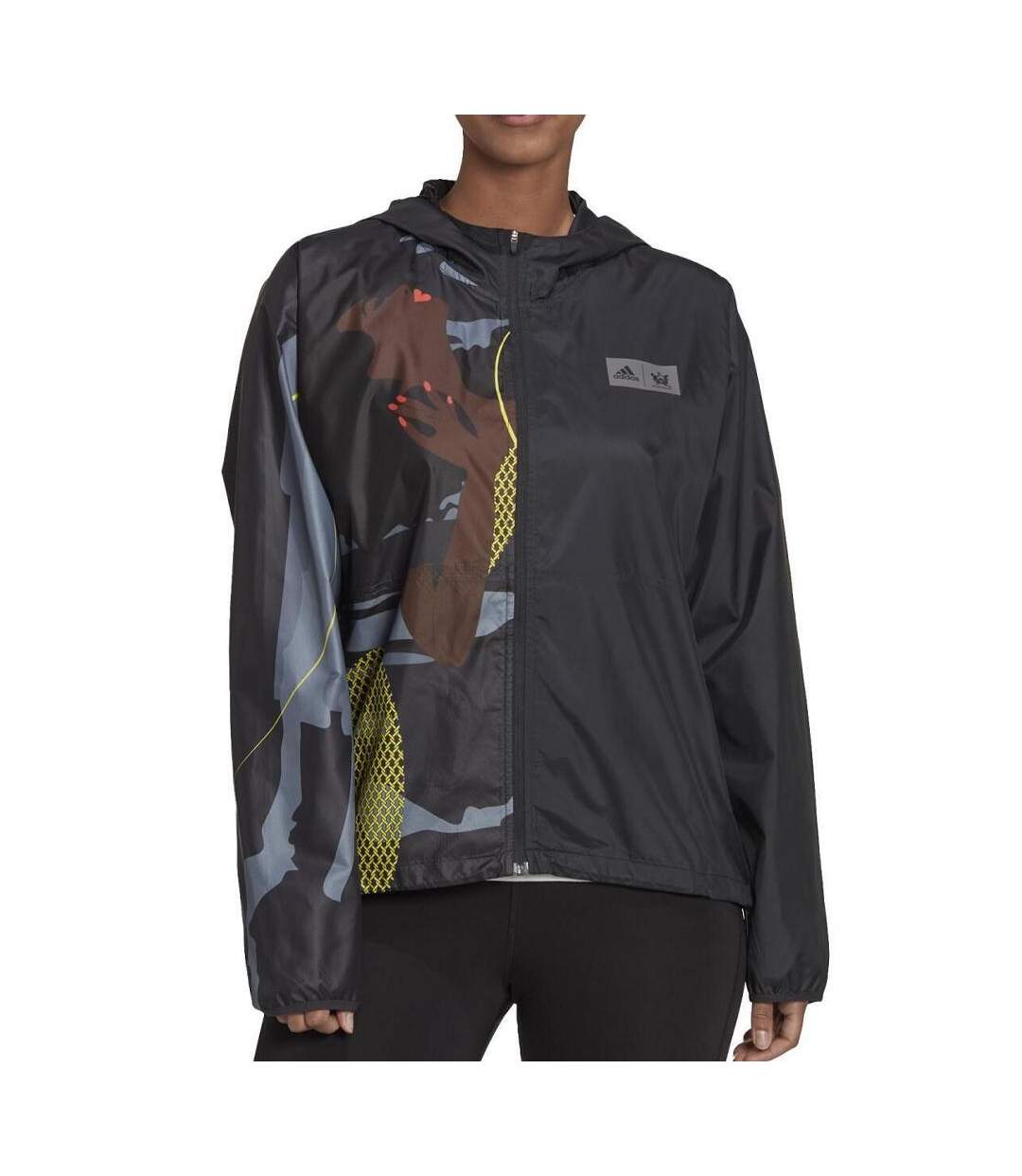Coupe vent noir/bleu femme adidas hm2625 - l-1