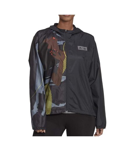 Coupe vent noir/bleu femme adidas hm2625 - l