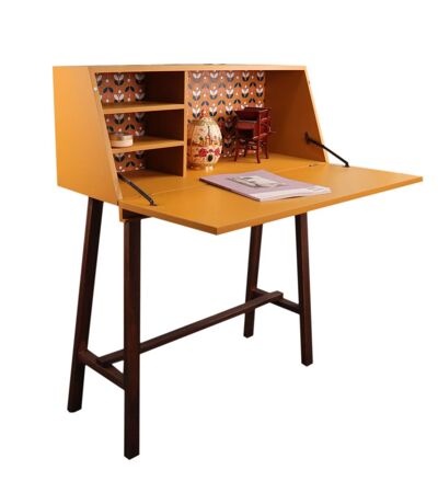 Bureau cabinet haut - Jaune