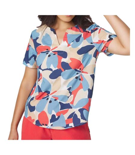Blouse bleu/rouge femme tbs aglaemis - 38