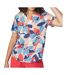 Blouse bleu/rouge femme tbs aglaemis - 38-1