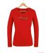 Mayflower NERUDA1GT : Tee-shirt manches longues grande taille rouge en coton-2