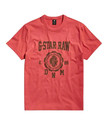 T-shirt Motif/style Collégien Homme Rouge G-Star