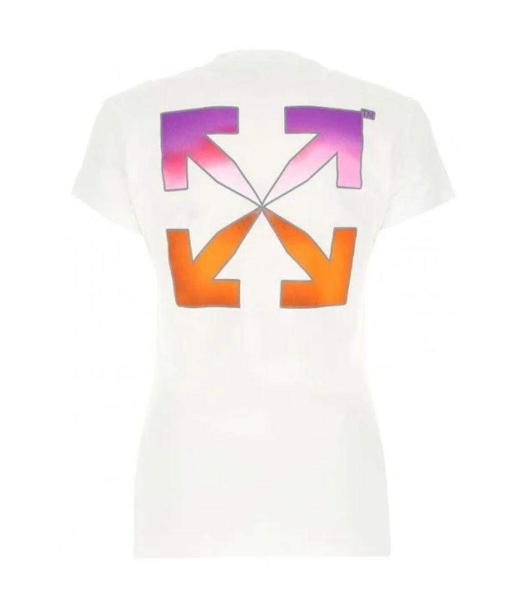Unisex Adult Gradient Logo Slim T-shirt White Off White-2