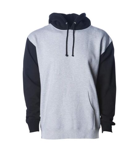 Sweat À Capuche Homme Gris Chiné Noir Independent