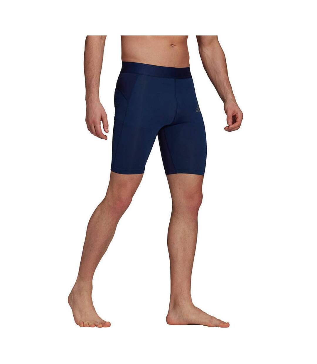 Short De Jogging Techfit Homme Bleu Marine Adidas-1