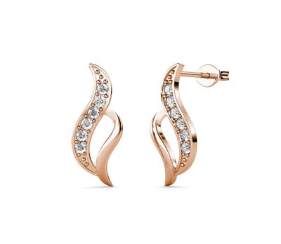 Boucles d'oreilles Round, Cristal d'Autriche