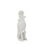 Statue Déco Chien Caniche Assis 61cm Blanc-1