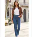 Jean Taille Haute Femme Bleu Stone Stretch & Confort Mayflower-1