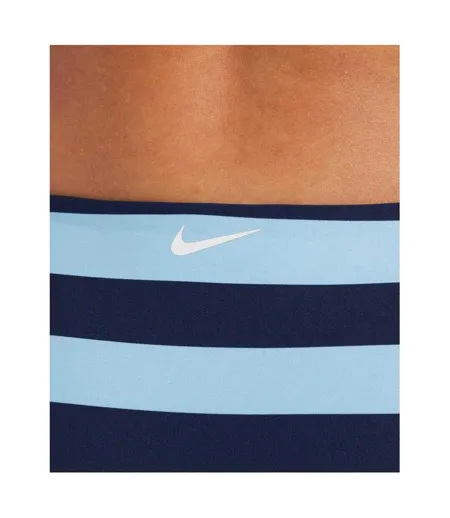 Bas De Maillot De Bain Motif/style Rayures Horizontales Femme Bleu Nuit Nike