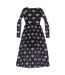 Womens/ladies All-over Print Mesh Midi Dress Black The Nightmare Before Christmas-3