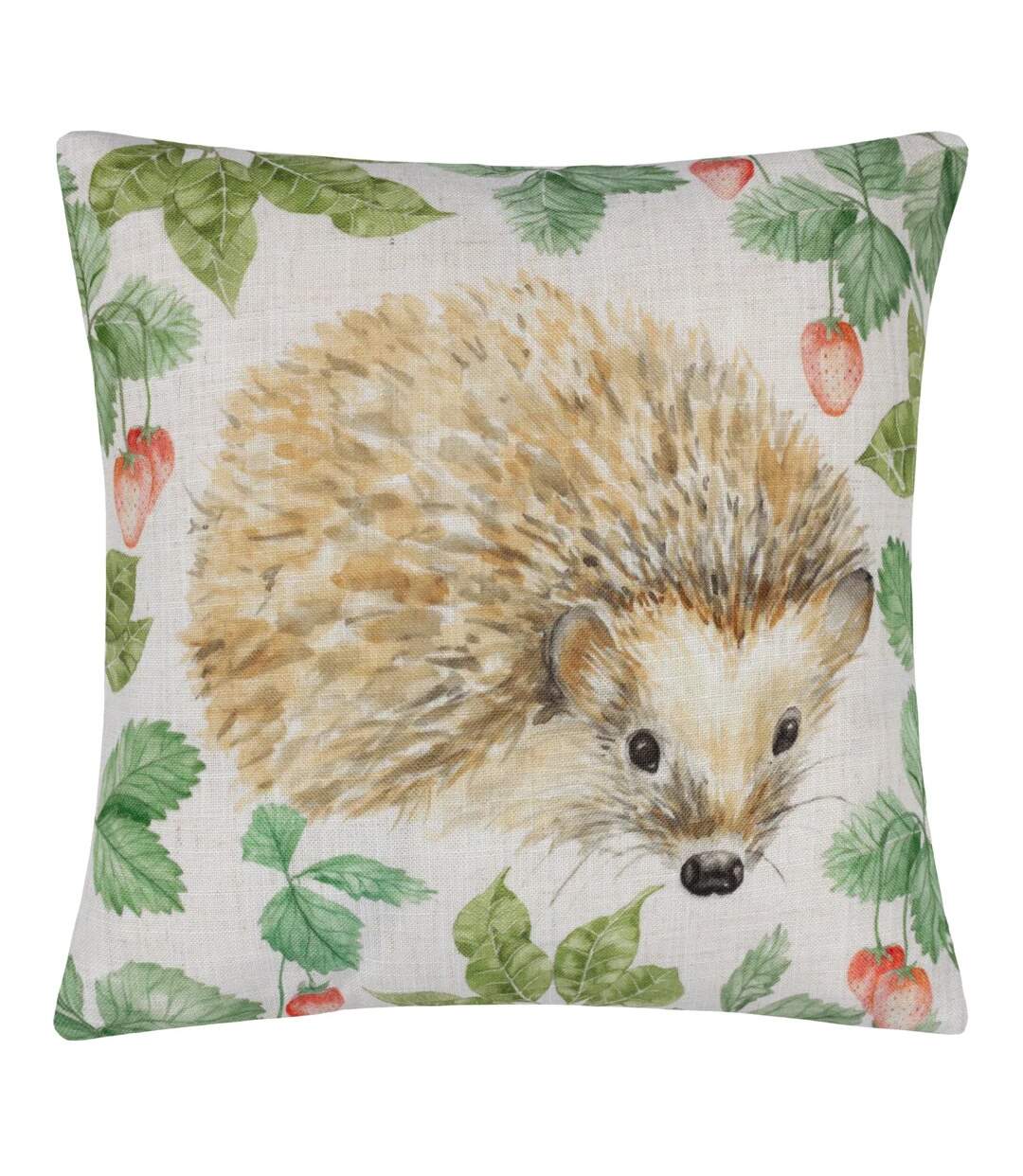 Grove hedgehog cushion cover 43cm x 43cm natural Evans Lichfield-1