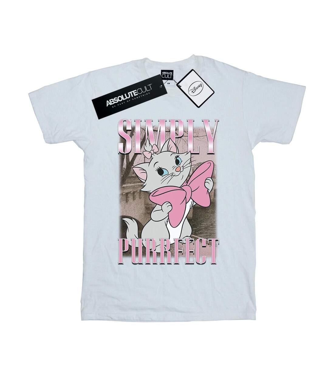 Disney - T-shirt ARISTOCATS MARIE SIMPLY PURRFECT HOMAGE - Femme (Blanc) - UTBI17436-1