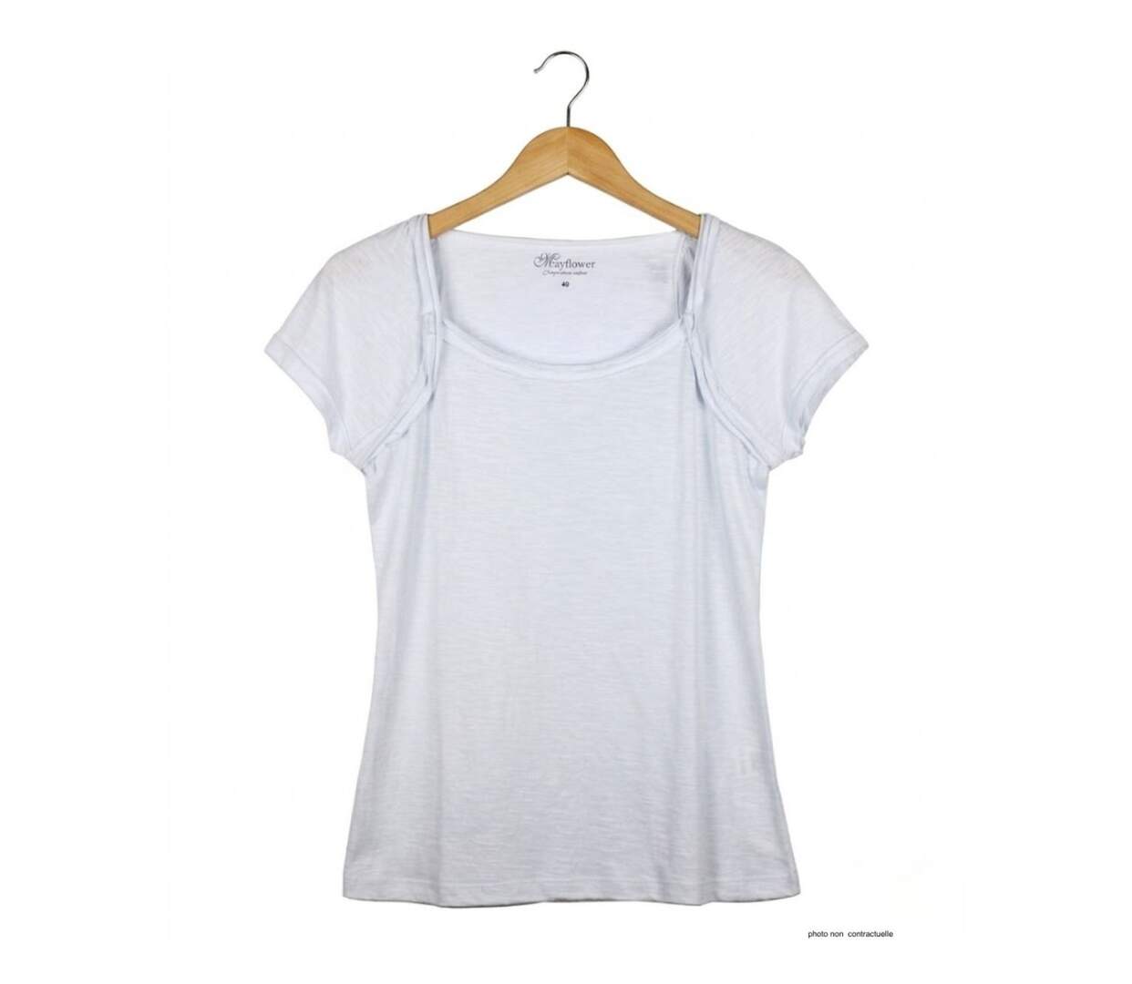 Tee-shirt MAYFLOWER VF023L en coton flammé : le basique chic et ultra-confort-2