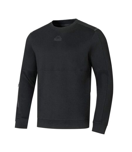 Mens Teddy Fleece Sweatshirt Black Kappa