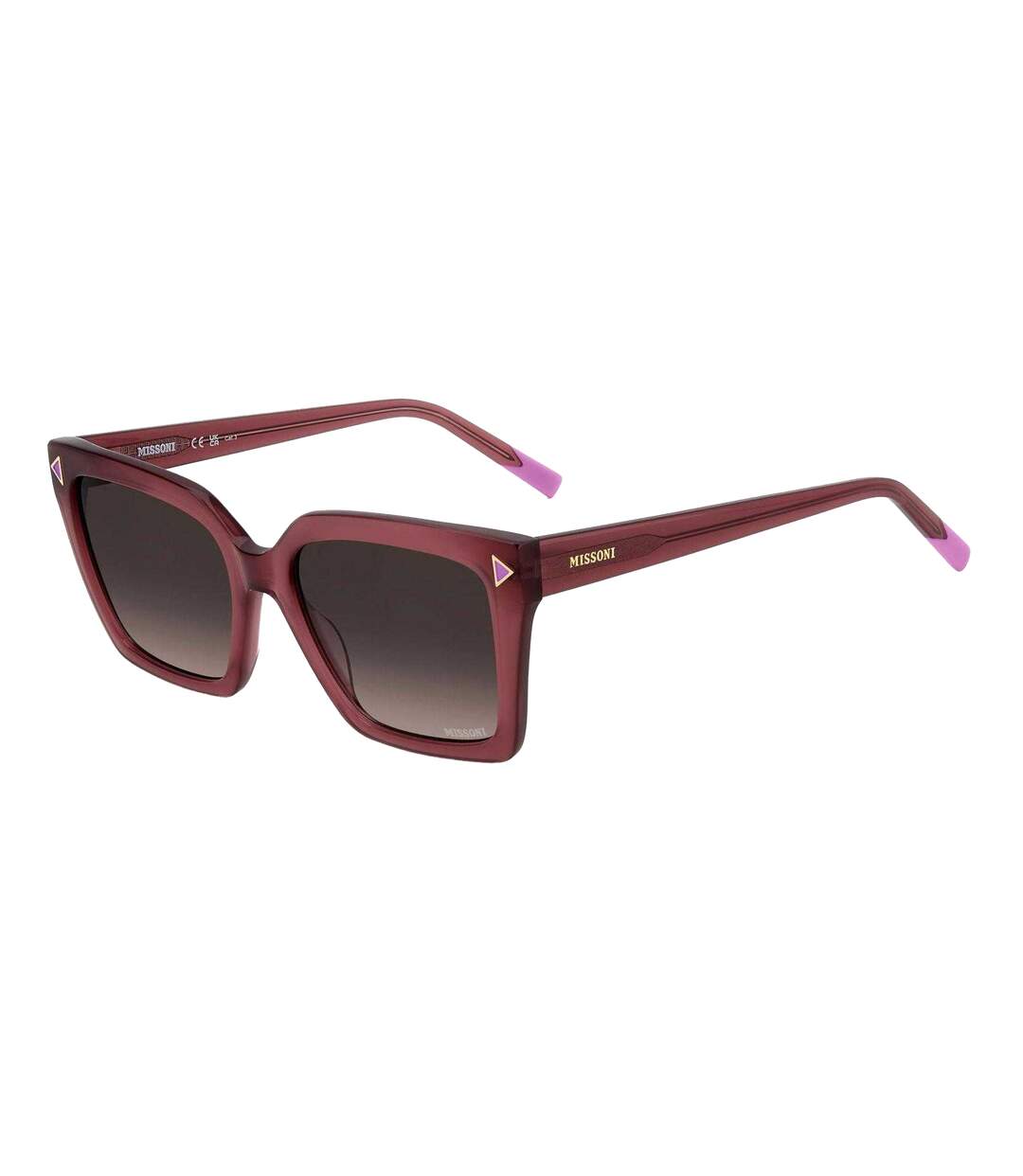Womens/ladies Round Gradient Sunglasses 55cm Mauve Missoni-2