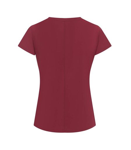 T-shirt Motif/style Posture De Yoga Serenity Femme Rouge Sang Regatta