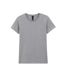 T-shirt Femme Gris Chiné Gildan-1