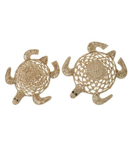 Lot de 2 Déco Murales en Jonc Tortue 80cm Naturel