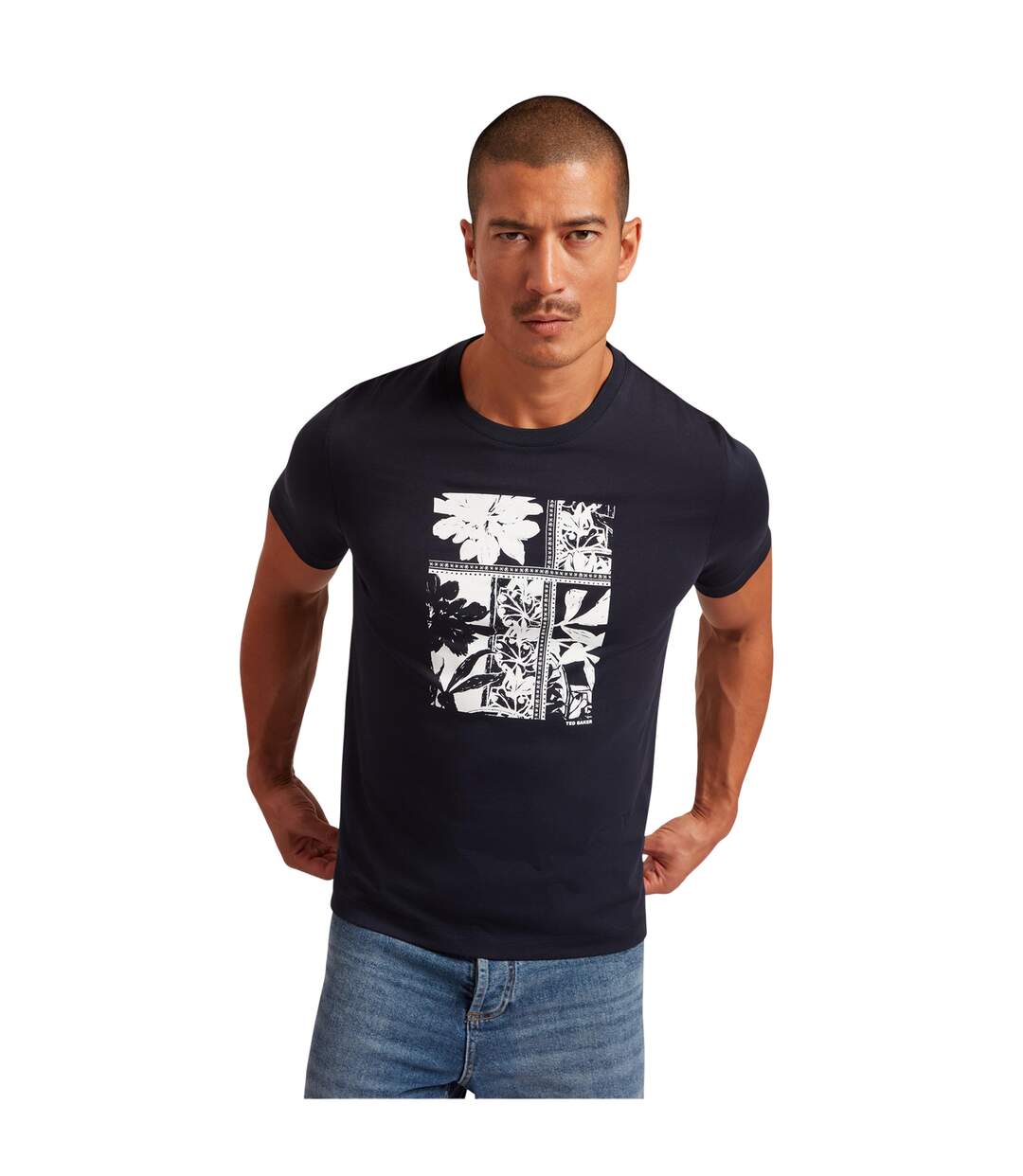 T-shirt Motif/style Art De La Boîte Homme Bleu Marine Ted Baker-1