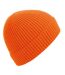 Bonnet Unisexe Adulte En Tricot Côtelé Orange Beechfield-1
