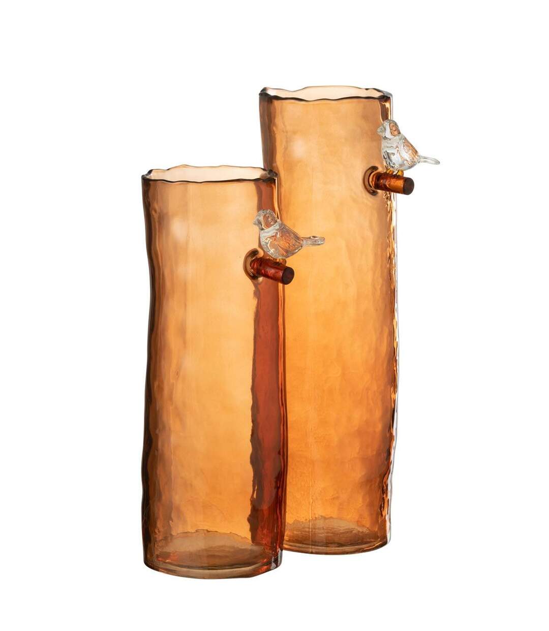 Vase Haut Design Oiseau 32cm Orange-2