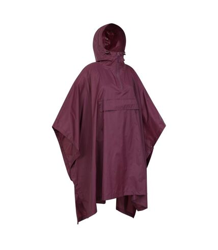 Womens/ladies pakka waterproof poncho dark purple Mountain Warehouse