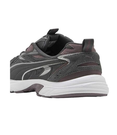 Mens Milenio Tech Leather Low Trainers Slate White Puma
