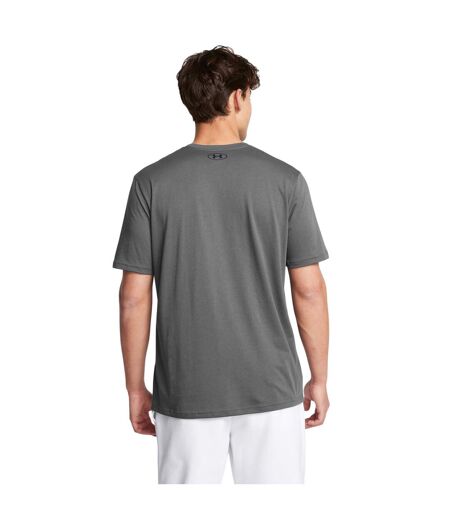 Mens sportstyle short-sleeved t-shirt castle rock grey/black Under Armour