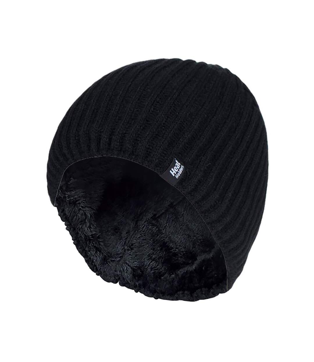 Mens Fleece Lined Thermal Knitted Beanie Hat