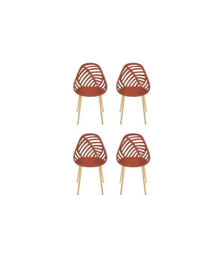 Lot de 4 Chaises de Jardin Alameda 83cm Terracotta