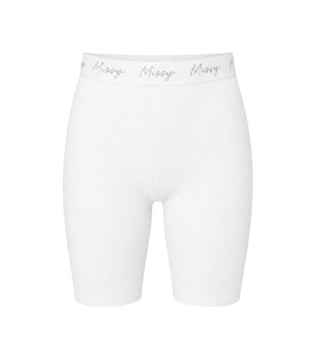 Womens/ladies Jersey Cycling Shorts White Missy Empire