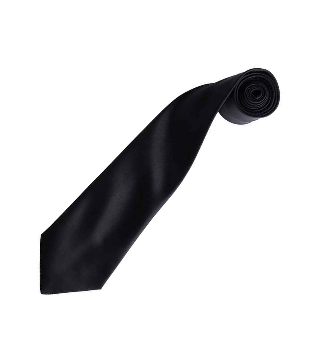 Unisex adult colours satin tie one size black Premier-2