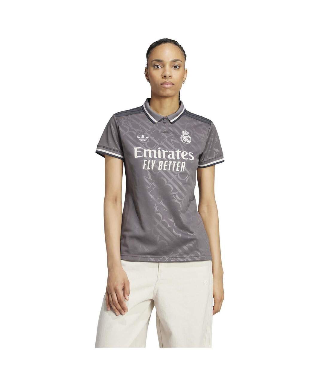 Maillot Motif/style Real Madrid Cf Femme Anthracite Adidas-4