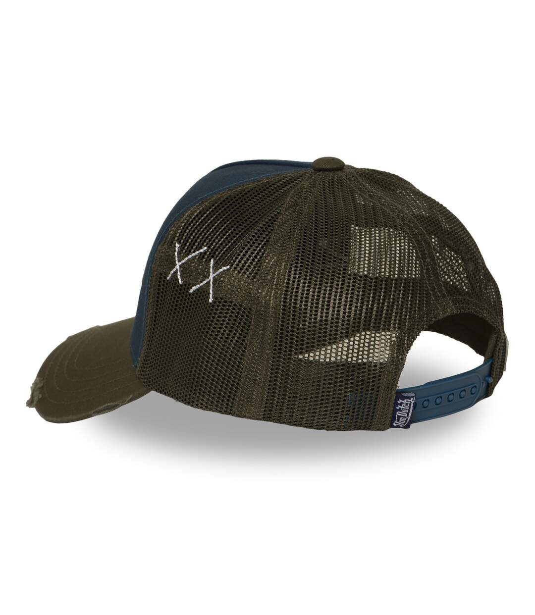Casquette trucker avec filet effet usé avec filet et patch Used14 Vondutch-5
