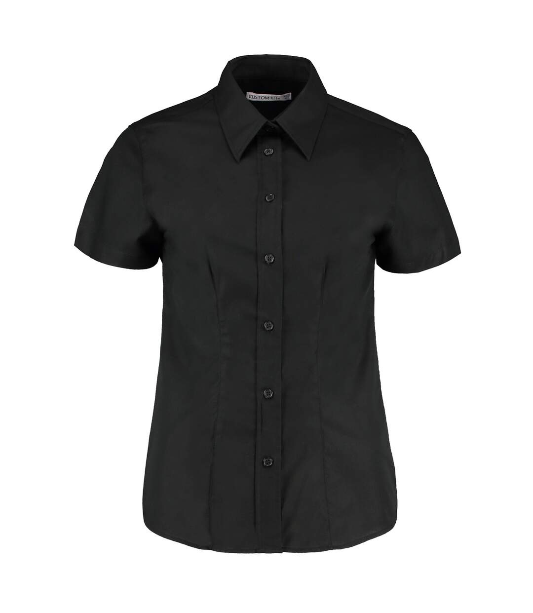 Chemisier À Manches Courtes Femme Noir Kustom Kit-1