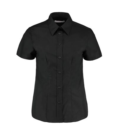 Chemisier À Manches Courtes Femme Noir Kustom Kit