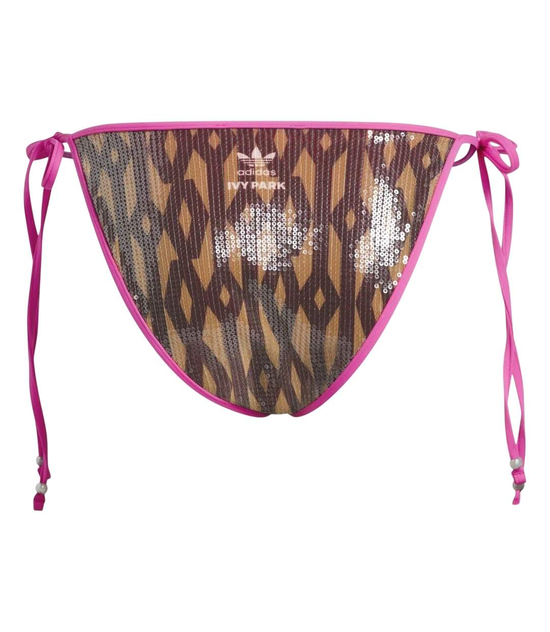 Bas De Maillot De Bain Motif/style Monogramme Ivy Park Femme Marron Rose Adidas-3