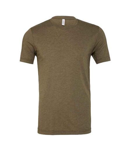 Adults unisex tri-blend t-shirt olive Bella + Canvas