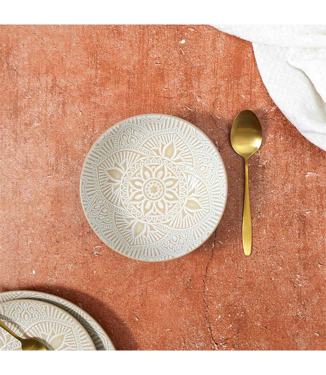 Lot de 6 Assiettes Creuses Sahara 18cm Beige-2