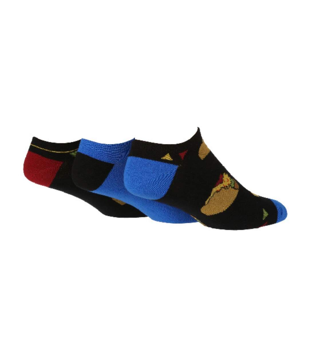 3 Pack Mens Novelty Patterned Cotton Trainer Socks-1