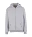 Mens Loose Full Zip Hoodie Heather Grey Build Your Brand-1