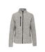 Veste chinée ouverture zippée - femme - K9107 - gris clair mélange