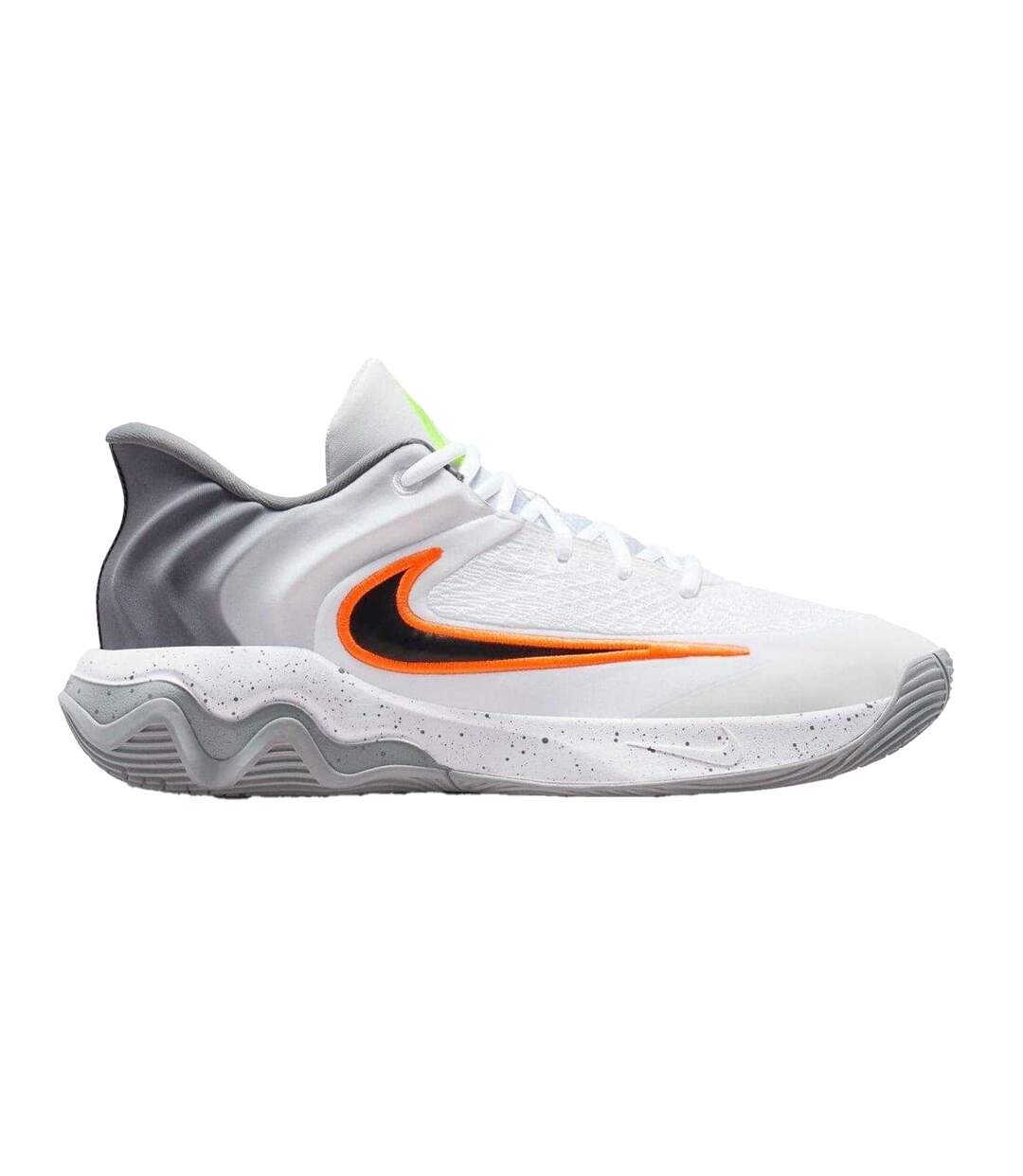 Mens Immortality 4 Basketball Shoes White Black Volt Nike-1
