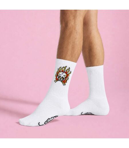 Ed Hardy- Lot De 5 Chaussettes Homme Motif Crâne Respirantes Casual