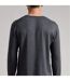 Mens Long Sleeve Luxury Pyjama Top Loungewear T-Shirt-5